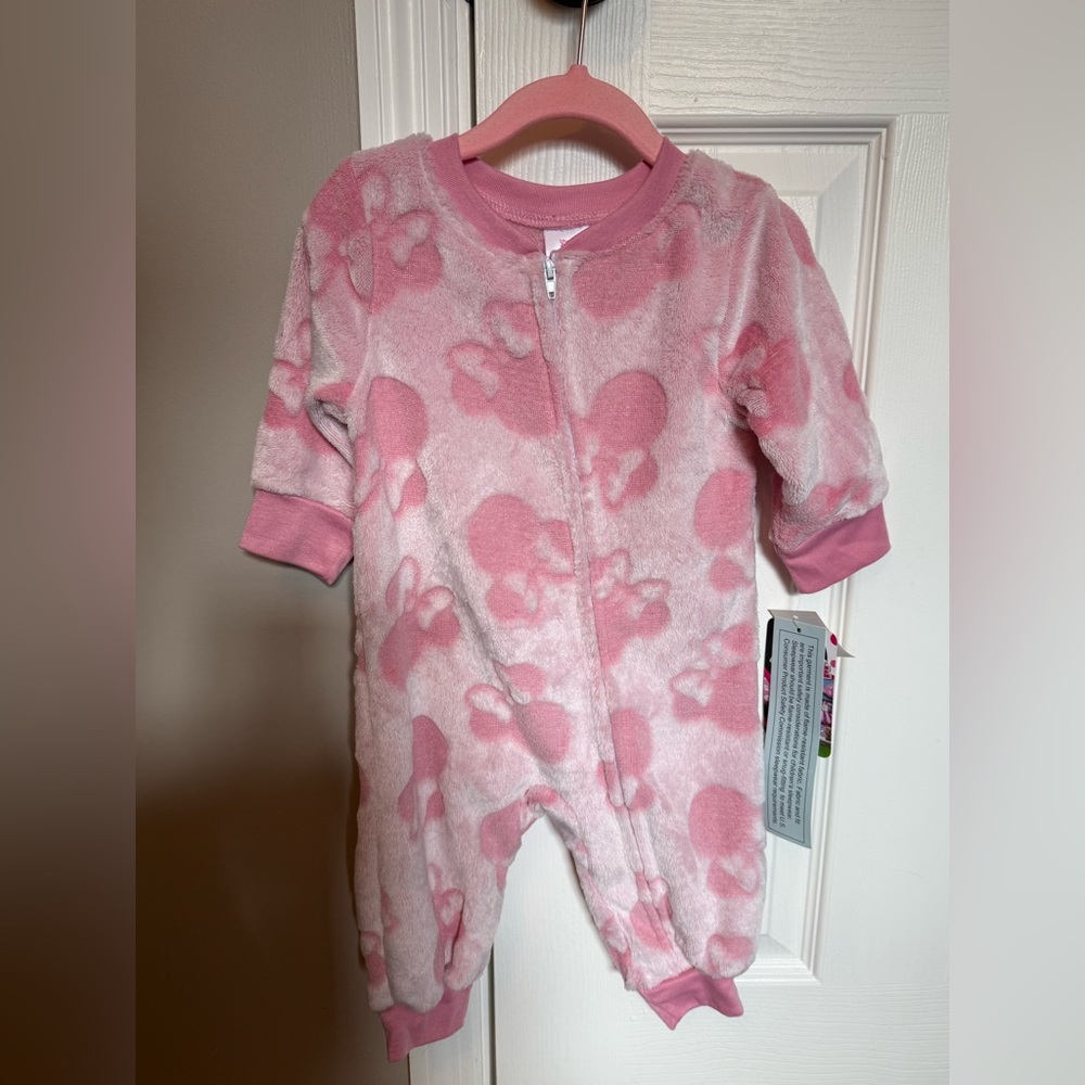 Minnie Mouse Pink Fleece Kids One Piece